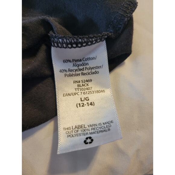 Time and tru large womens black basic v neck tee - Picture 4 of 7